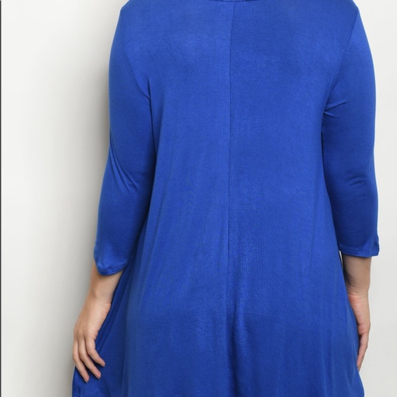 Sweet B Royal Navy Tunic plus size - Picture 2 of 5